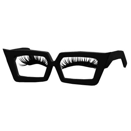 Black Cat Glasses w/ Eyelashes V3