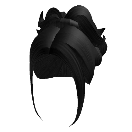 Aesthetic Y2k Messy Ponytail (Black 2)