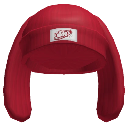  Y2K Red Knitted Rabbit Beanie