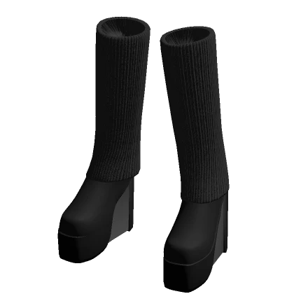 Black Leg Warmer Heels