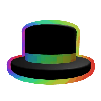 rainbow cartoony top hat
