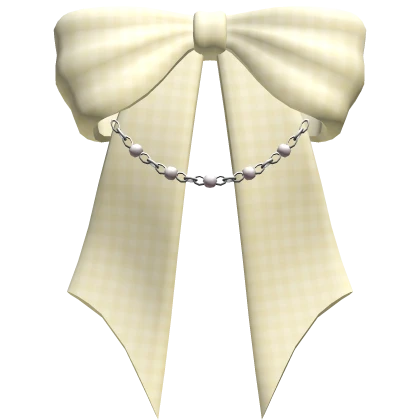 Pastel Yellow Gingham Hair Bow