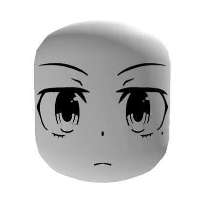 Stoic Anime Face w/ Beauty Mark (paper white)