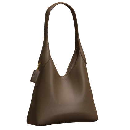 Coach Leather Shoulder Bag Maple Brown