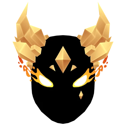 Glowing Mask Of Fire Gold