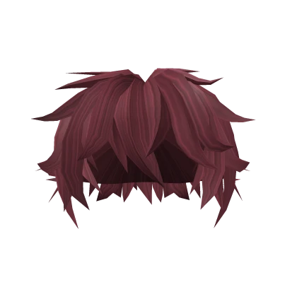 Maroon Messy Bedhead Hairstyle