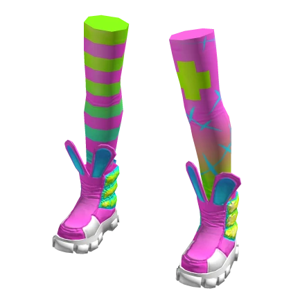 Bunny Bottoms Leggings Neon