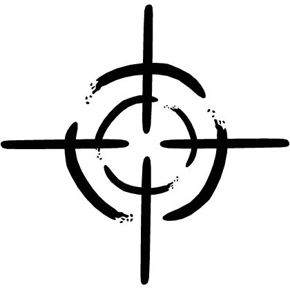 ⛥ eye crosshair in black ⛥