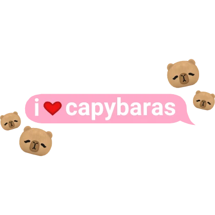 i heart capybaras text