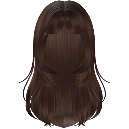 wavy layered soft wispy hime cut (brown)