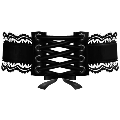 gothic laced choker w bow and lace black 3.0