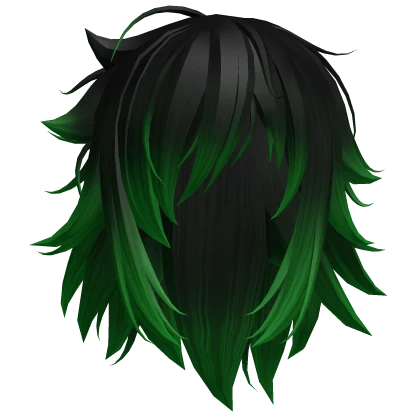 Scene Black To Green Messy Hair