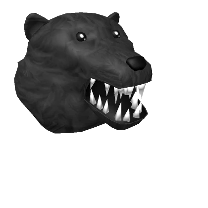 Bear Head Full Head Black Gray