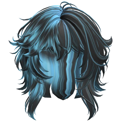 Messy Anime Short Wolfcut (Scene Black&Blue)