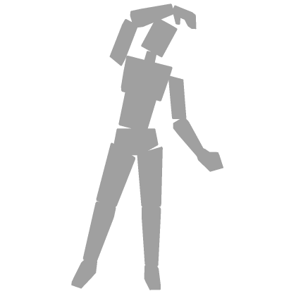 ♡ left side kawaii duo heart pose 