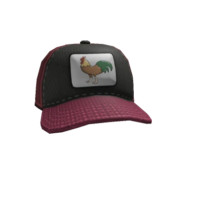 Cap Rooster gray & red