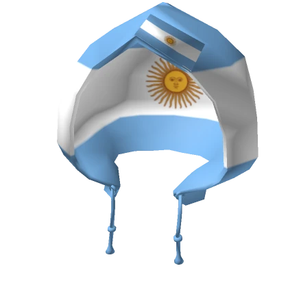 Argentina Flag Head Hoodie