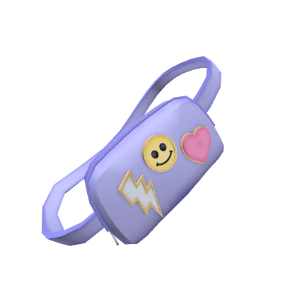 Purple Preppy Patched Fanny Pack