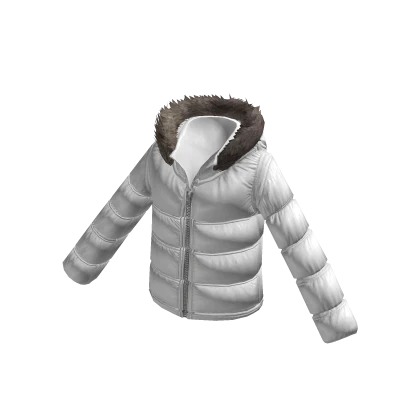 Fur Hood White Puffer Jacket