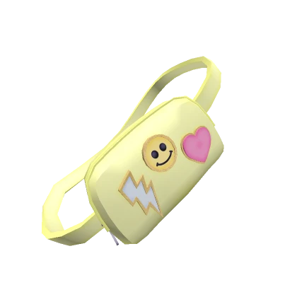 Yellow Preppy Patched Fanny Pack