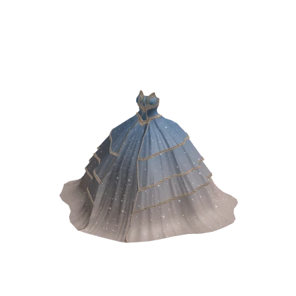 ♾️ Blue rose & gold starlight goddess gown