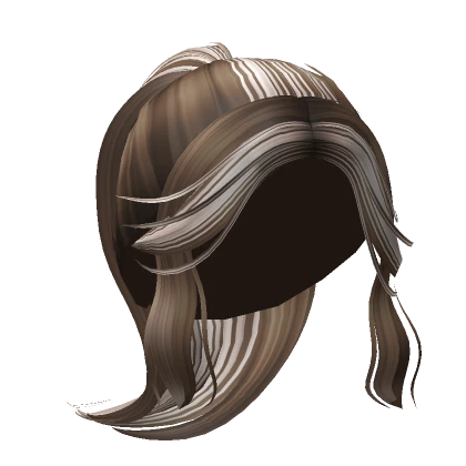 Y2K Foxtail Ponytail in Brown and Platinum