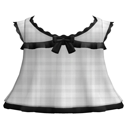 gothic plaid babydoll dress white 3.0
