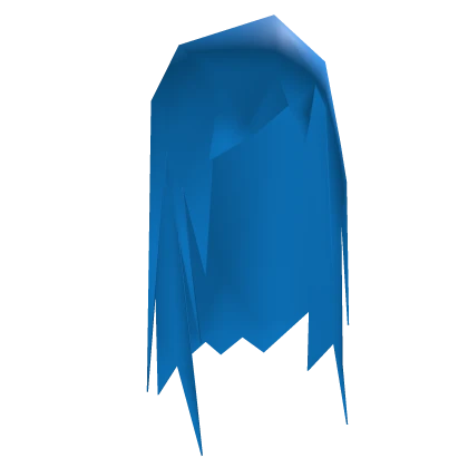 Long Choppy Low Poly Hair - Blue