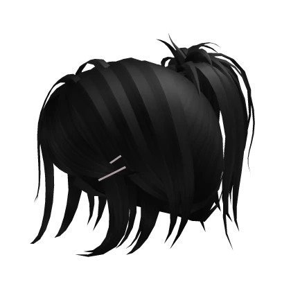 ♡ Messy Updo Spa Hair Black