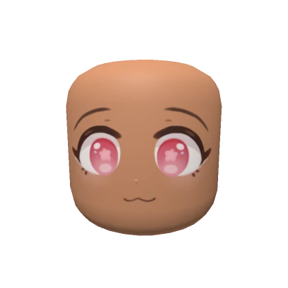 Adorable Anime Face Head - Cute Pink Mask