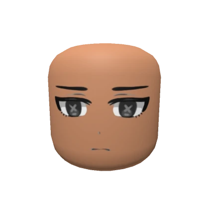 Dark Anime Face Head - Nougat Tan