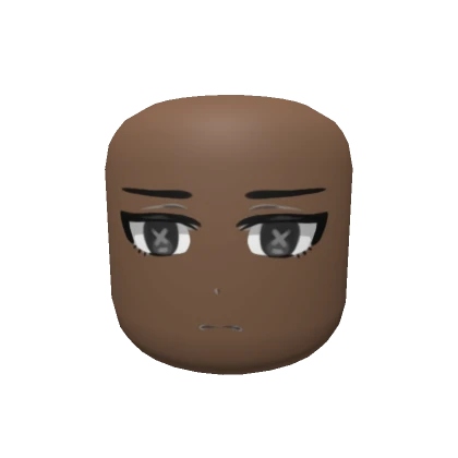 Dark Anime Face Head - Brown