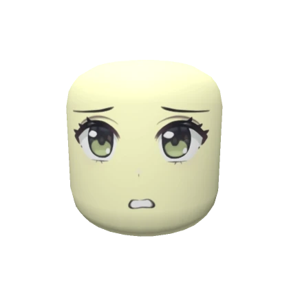 Delightful Anime Face Head - Pastel Yellow