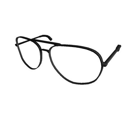 Black Aviator Rimmed Glasses Frame - Dark