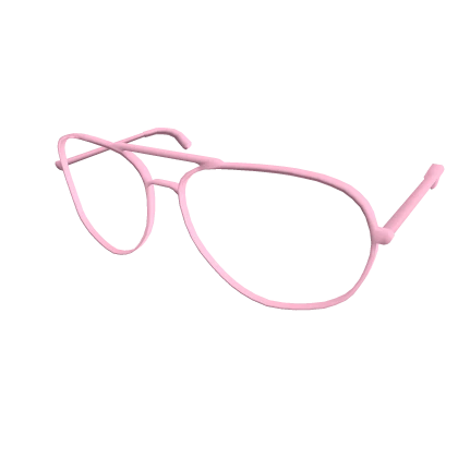 Pastel Pink Aviator Riimmed Glasses Frame - Dark