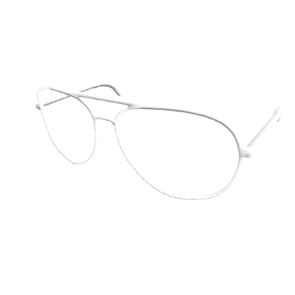 White Aviator Rimmed Glasses Frame