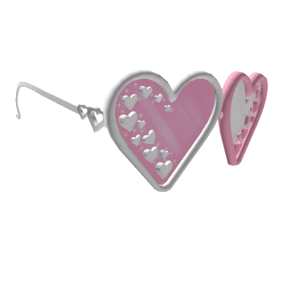 Oversized Sparkle Heart Glasses