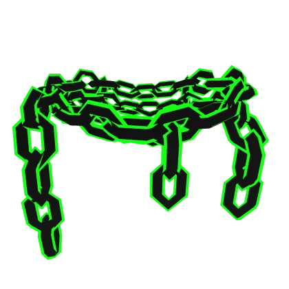 Cartoony Green Chain Necklace