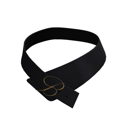 Designer Satin Logo Waist Belt (Black)