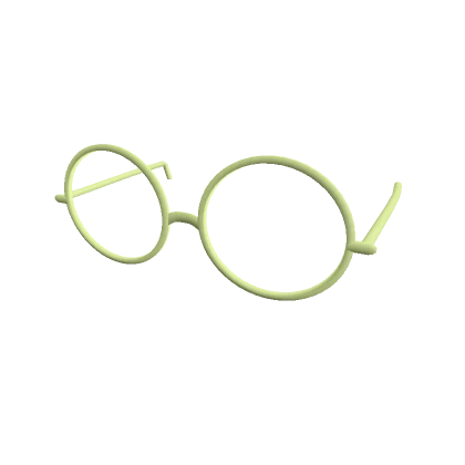 Pastel Green Circle Rimmed Glasses Frame - Cute