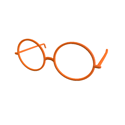 Orange Circle Rimmed Glasses Frame - Cute