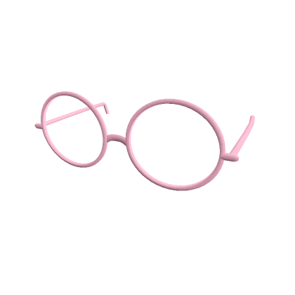 Pastel Pink Circle Rimmed Glasses Frame - Cute