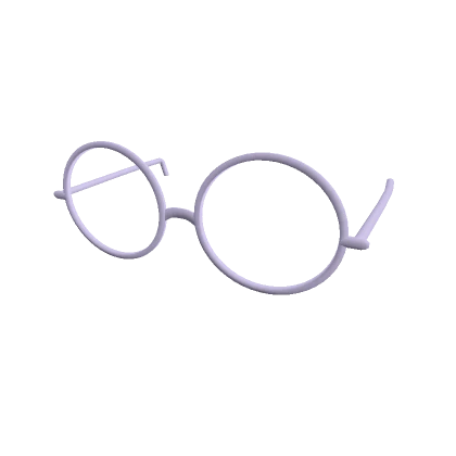 Pastel Purple Circle Rimmed Glasses Frame - Cute