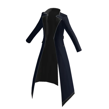 Navy blue Urban Ops futuristic trench coat