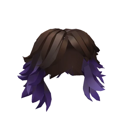 Wolfcut Brown Hair Purple Tipped (1.0)