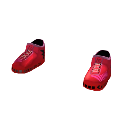 Aza's Sneakers - Neon Strawberry Red