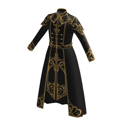 Black and gold royal prince coat