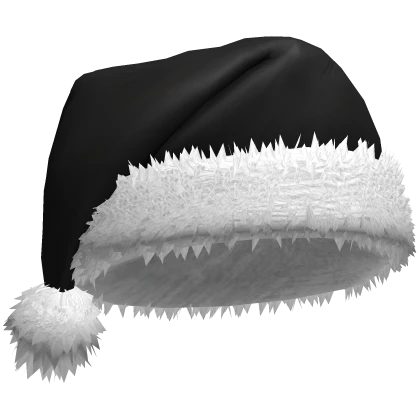 Y2K Christmas Santa Hat - Black