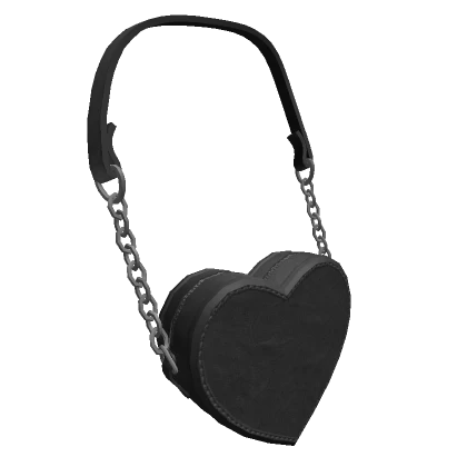 [3.0] Black Heart Shaped Purse