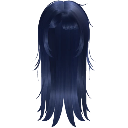messy blue rockstar hair anime 